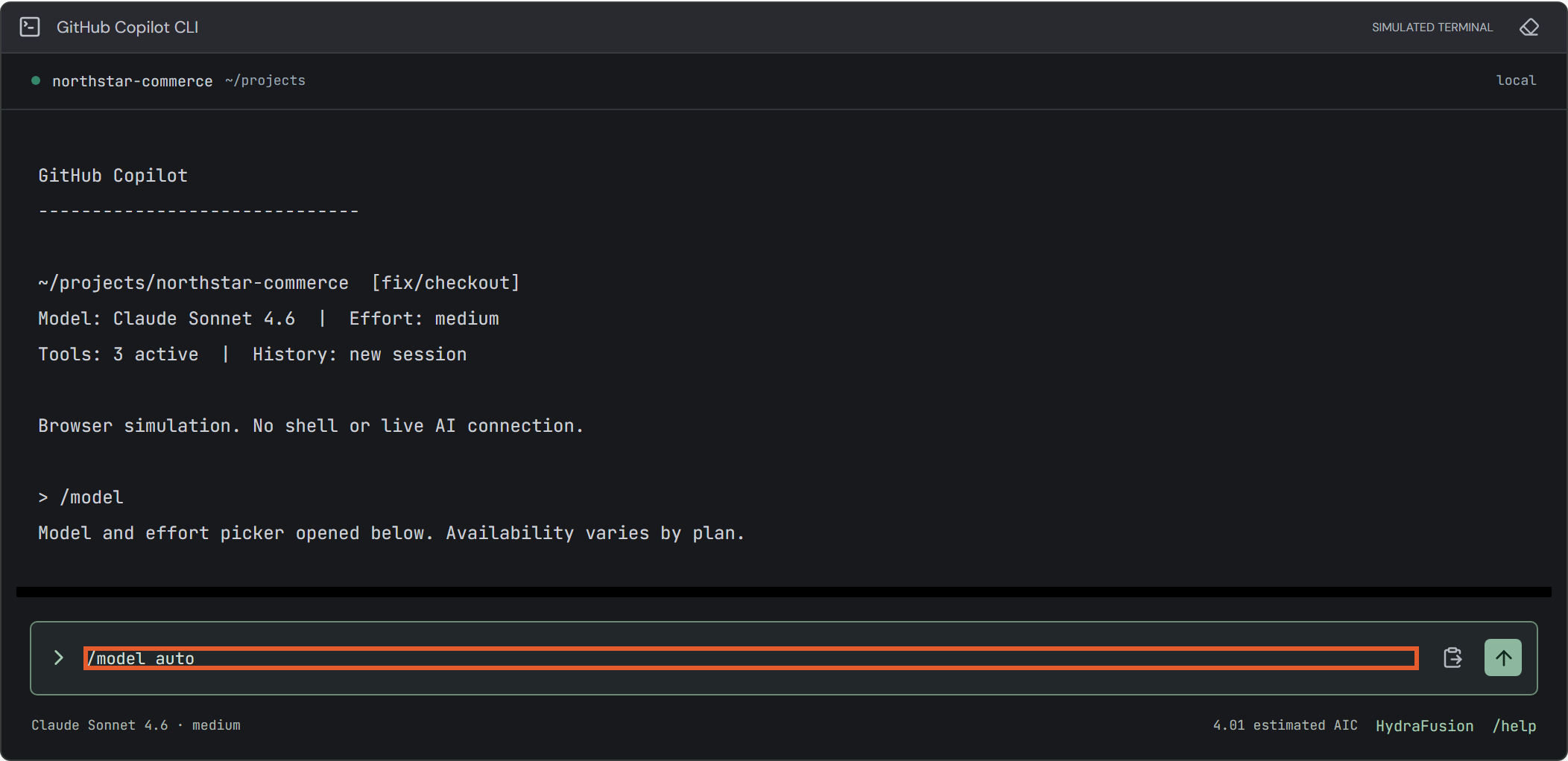 Manual route: the highlighted input or picker is the control to use.