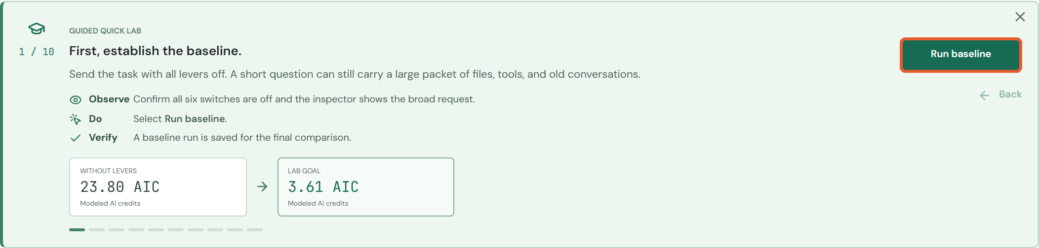 Guided CLI route: task 1 / 10.