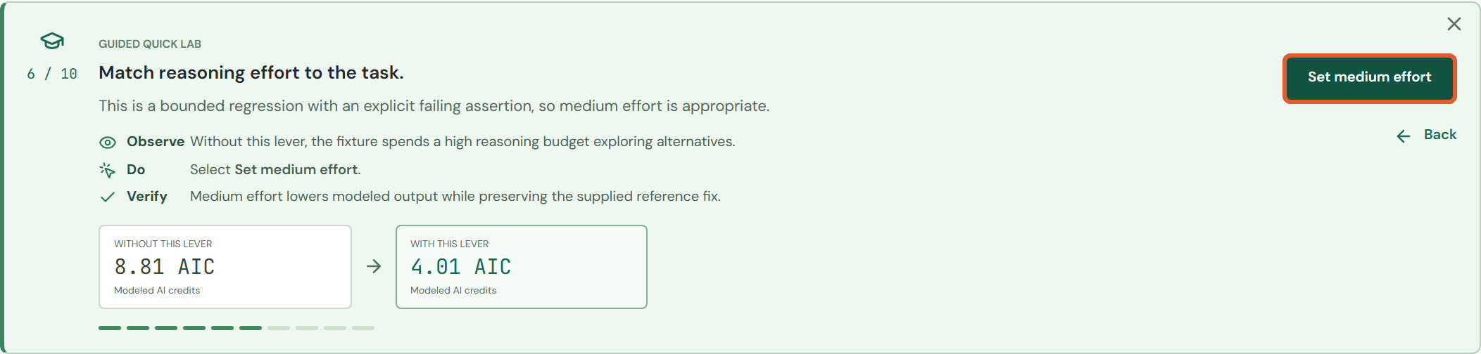 Guided CLI route: task 6 / 10.