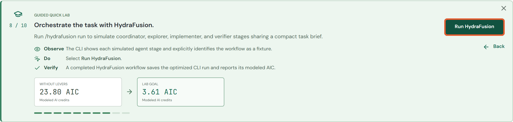 Task 8 / 10: the tour triggers the same fixture as /hydrafusion run.